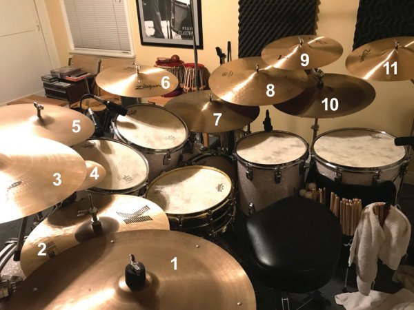 How to Position Instruments Below a Cymbal